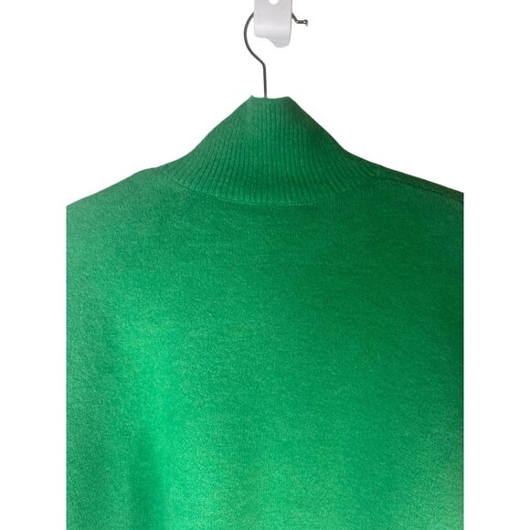 2/$30 ZARA Small Green Cashmere Blend Wool Blend Turtleneck Sweater - Picture 12 of 13